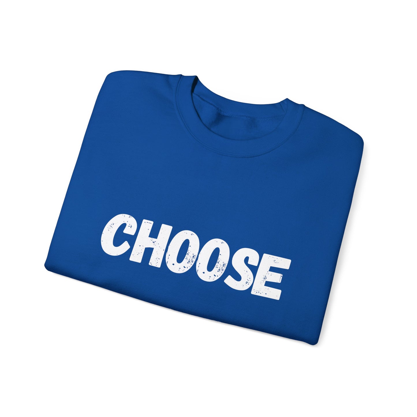 Choose Peace Crewneck Sweatshirt — "Today I Choose Peace Over Chaos" Personalized Sleeve